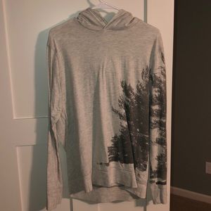 Cream sweatshirt with trees on it